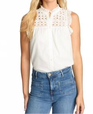 NEW CABALLERO anthea sleeveless top in white